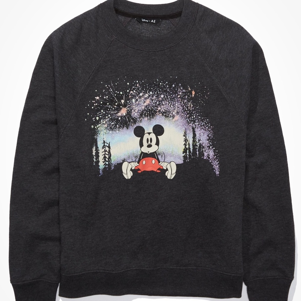 Disney X AE Mickey Mouse Super Soft Sweatshirt Top Sz M